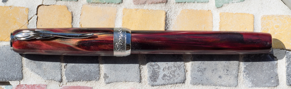 Pineider “La Grande Bellezza” Gemstone Rodolite Red Fountain Pen